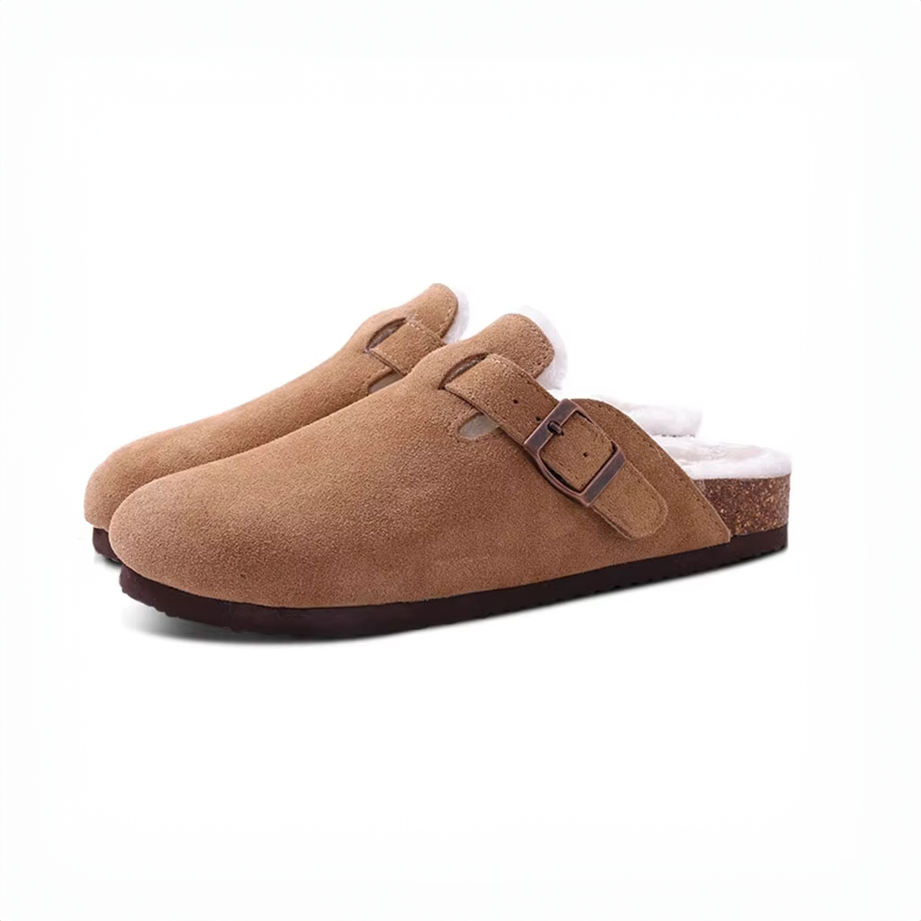 Suede Fur Clogs