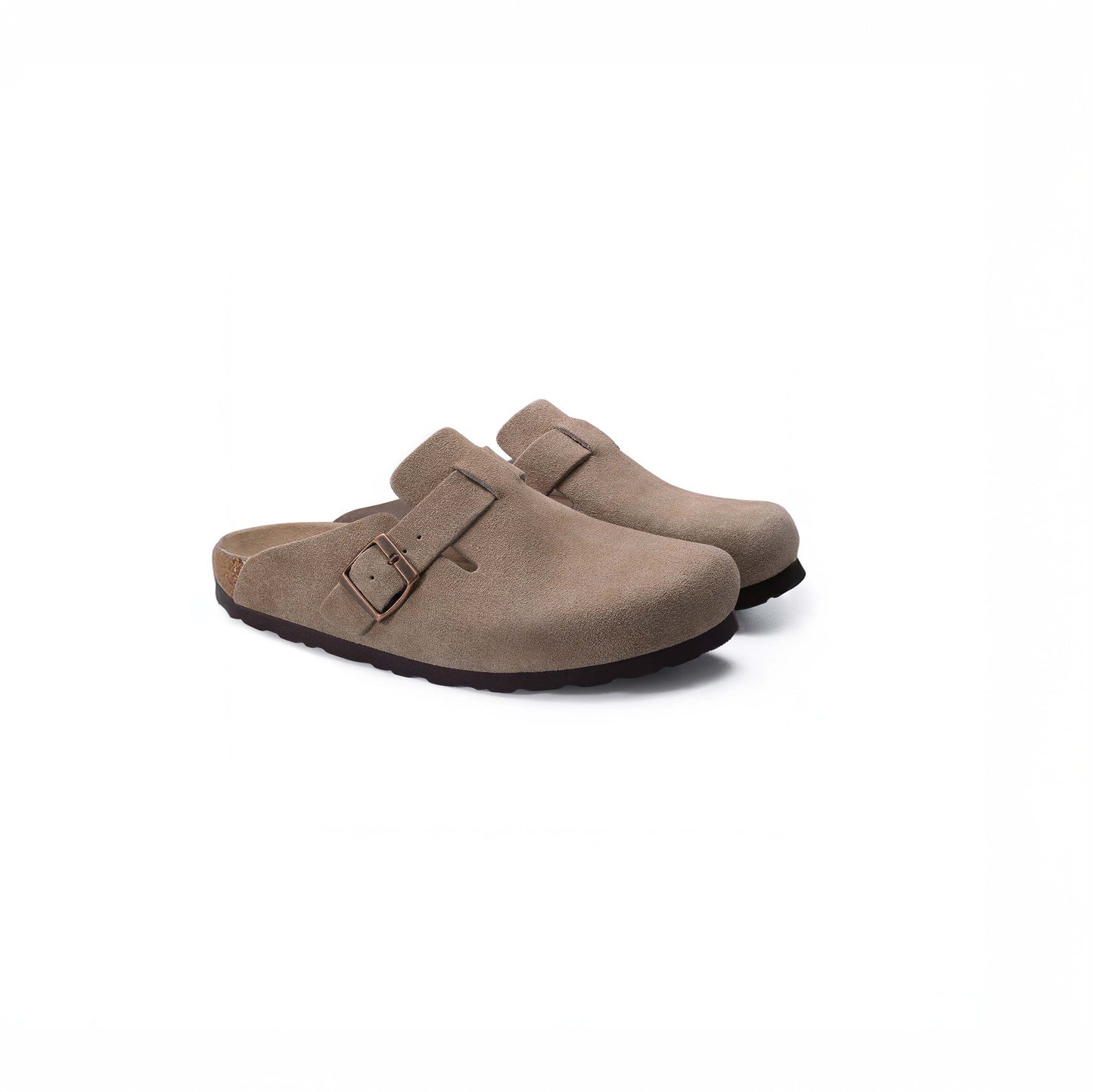 Suede Mules Cork Footbed Clogs