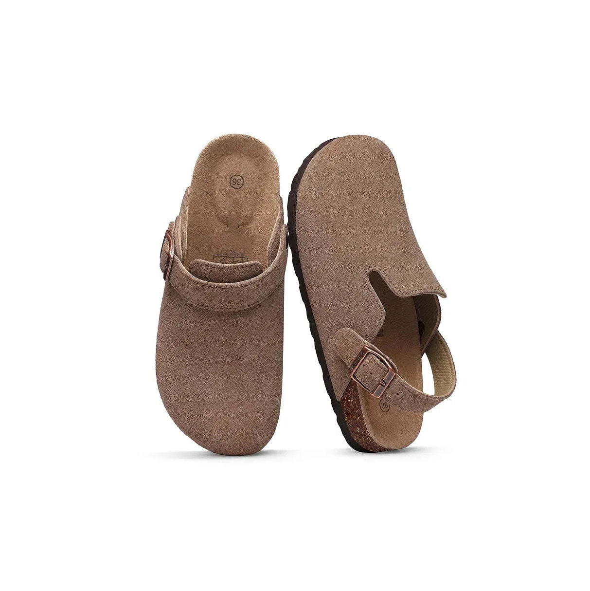 HearthBuckle Suede clogs
