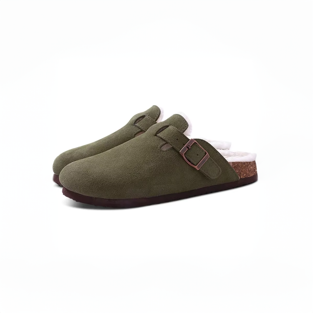 Suede Fur Clogs