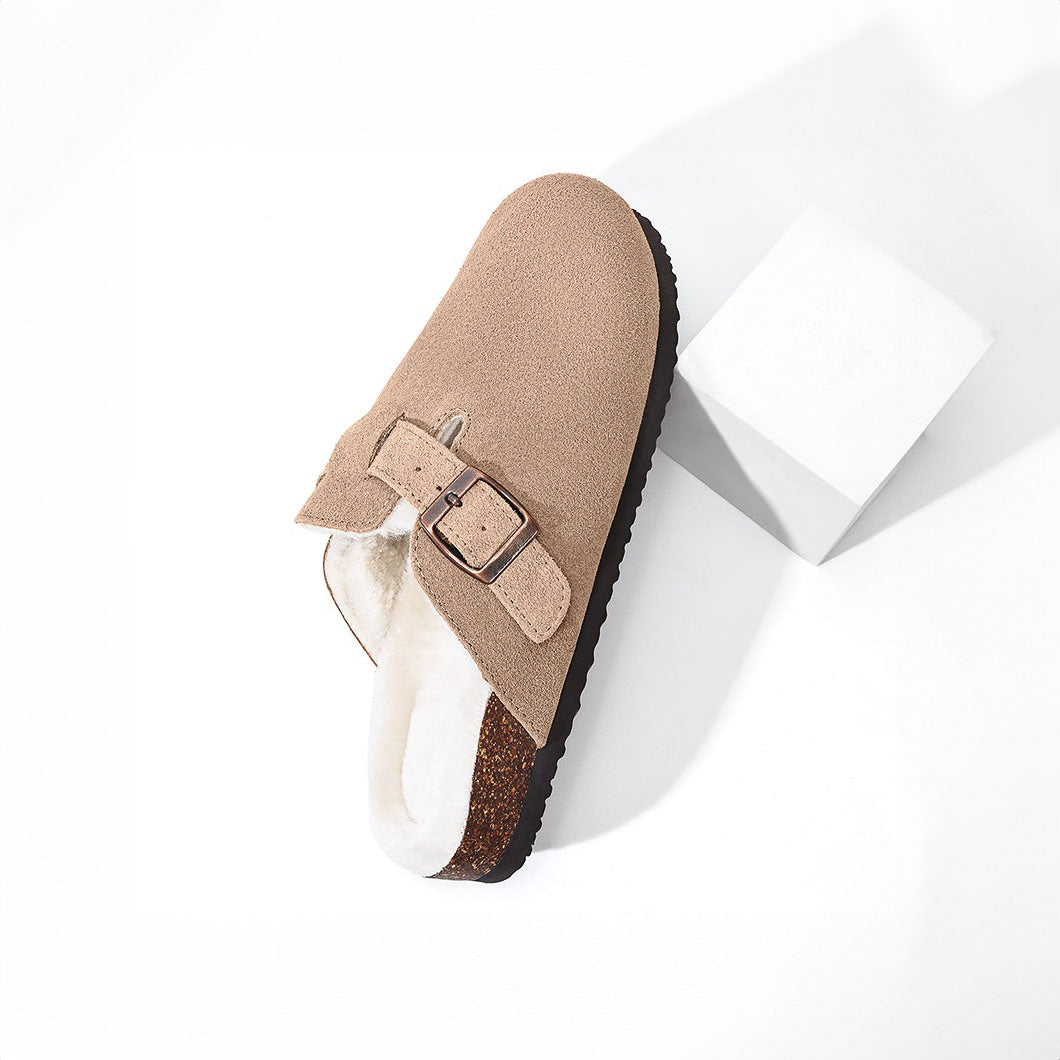 Suede Fur Clogs