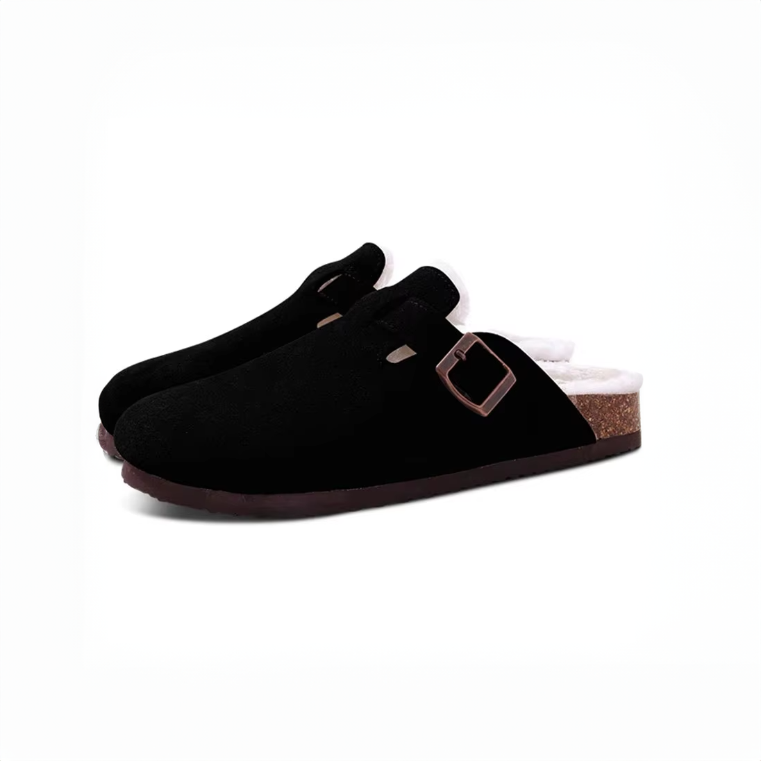 Suede Fur Clogs