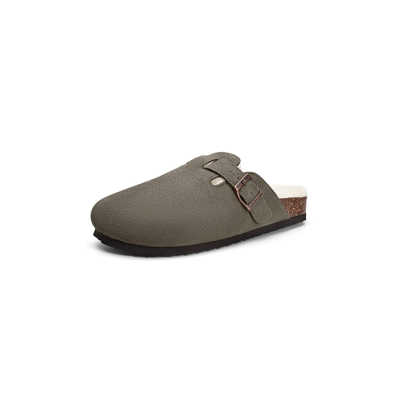 Suede Fur Clogs