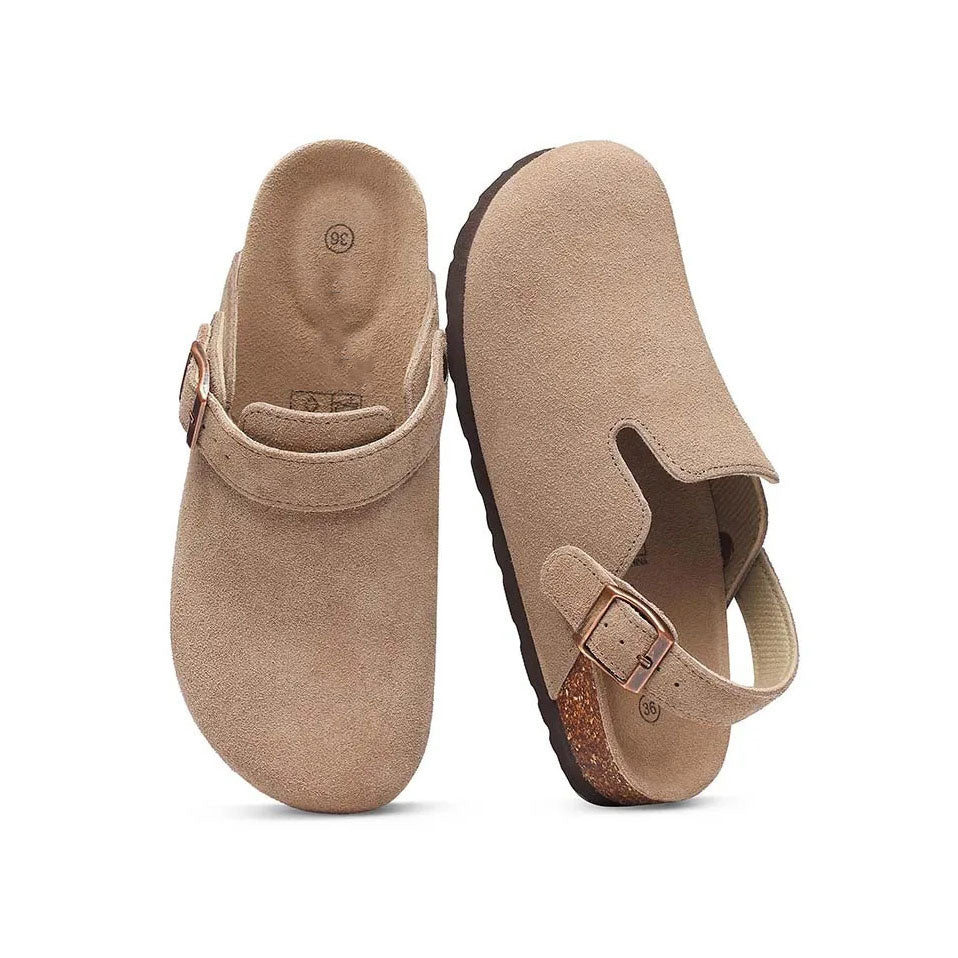 HearthBuckle Suede clogs