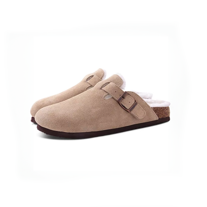 Suede Fur Clogs