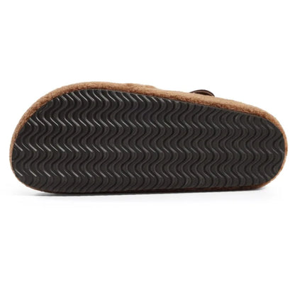 Plush Buckle Slippers