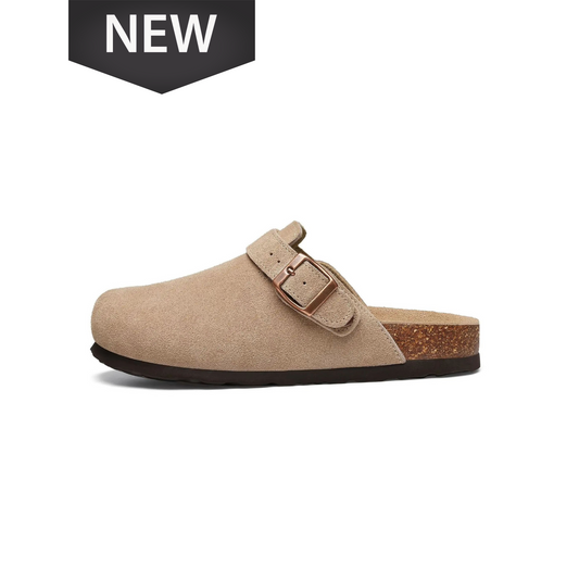 HearthBuckle Suede clogs