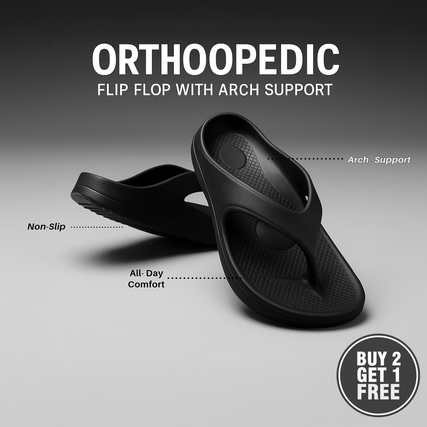 Ergonomic Flip Flop with Arch Support