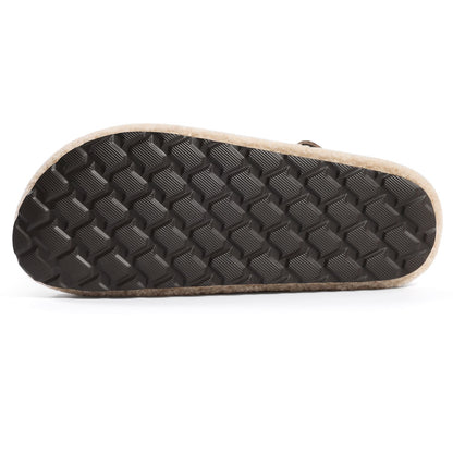 Plush Buckle Slippers