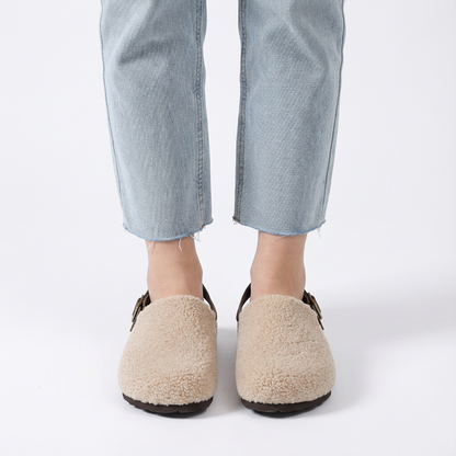 Women's Teddy Slippers - Adjustable Strap